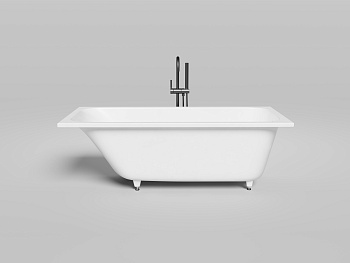 Ванна из литьевго мрамора Salini ORLANDA 102015MF 160х70 встраиваемая прямоугольная с ножками